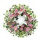 Melrose Mixed Floral and Ivy Leaf Twig Spring Artificial Wreath, 24.5-Inch